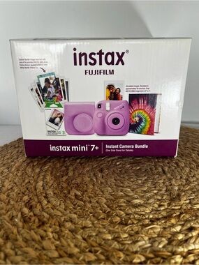 Fujifilm Instax Mini 7+ Instant Camera Bundle - Lavender Pink